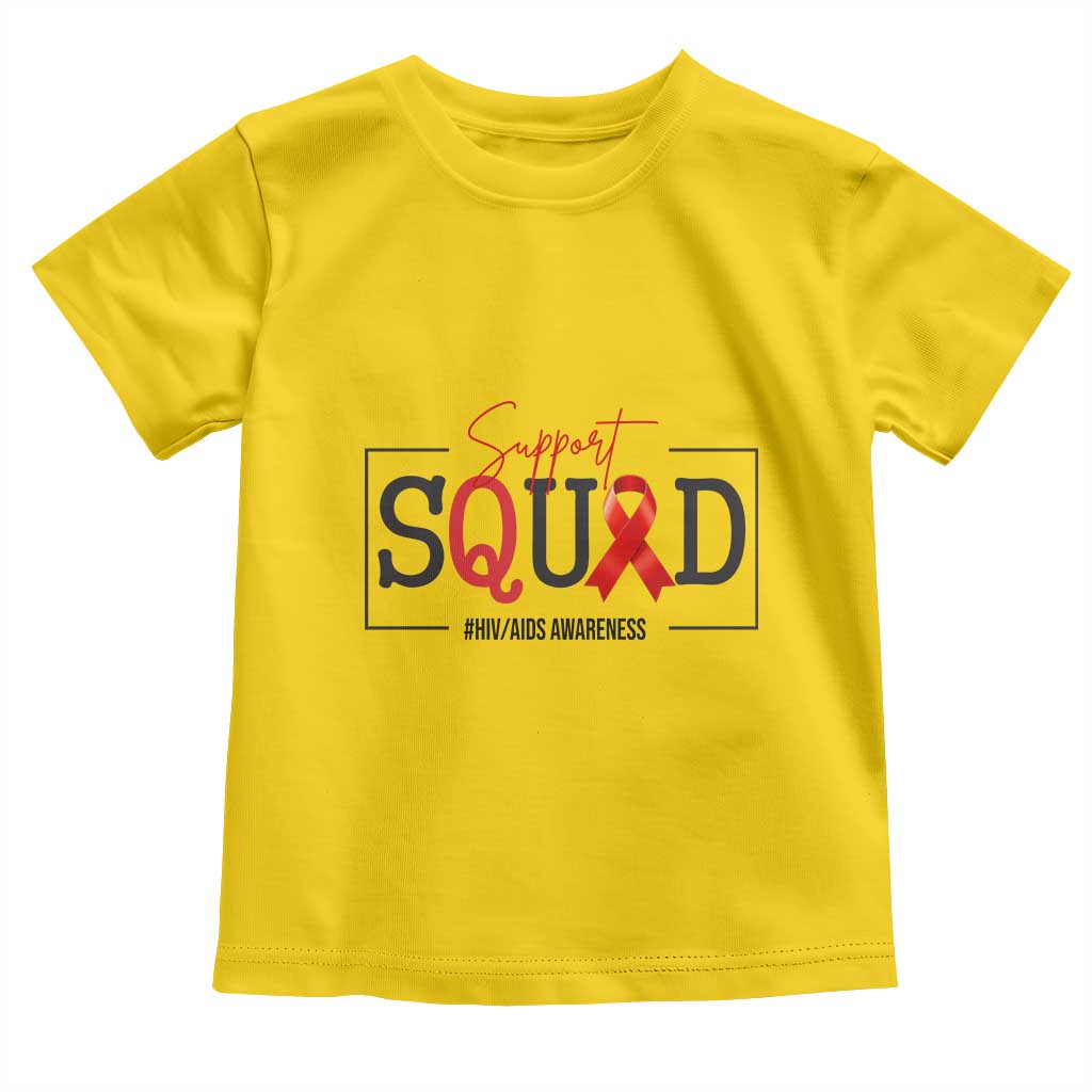 Support Squad Red Ribbon HIV AIDS Awareness Month Gift Toddler T Shirt TS12 Daisy Print Your Wear