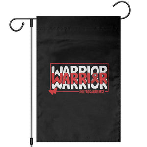 HIV Awareness Warrior Garden Flag Red Ribbon Fighter Gift TS12 Black Print Your Wear