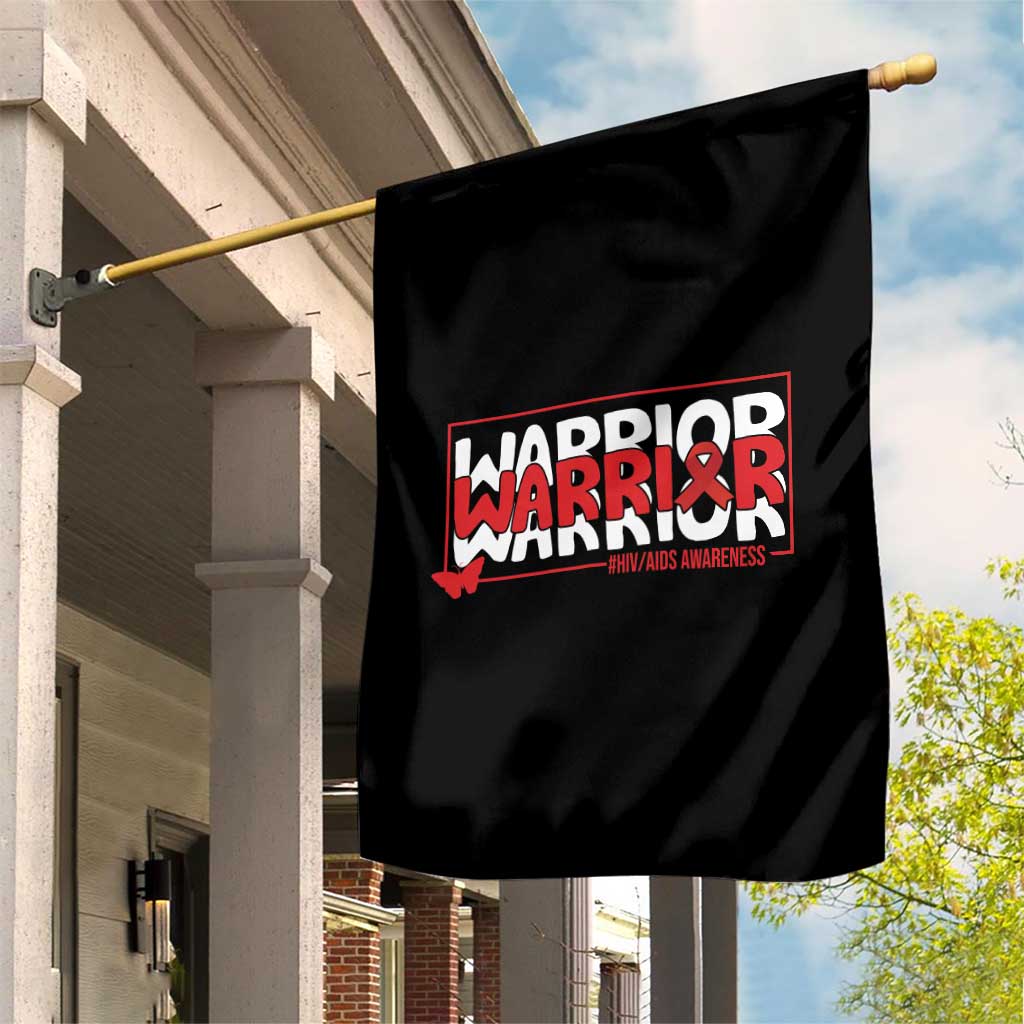 HIV Awareness Warrior Garden Flag Red Ribbon Fighter Gift TS12 Print Your Wear