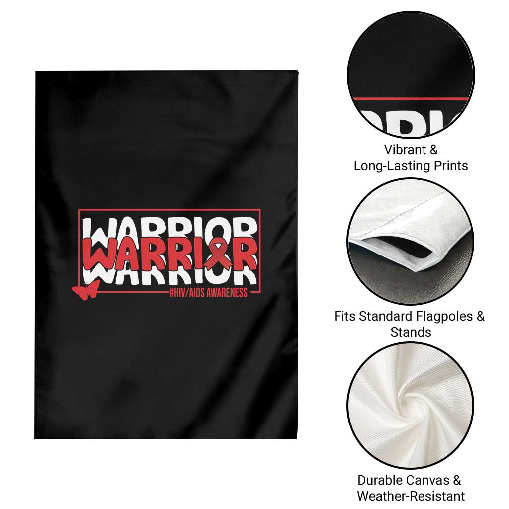 HIV Awareness Warrior Garden Flag Red Ribbon Fighter Gift TS12 Print Your Wear