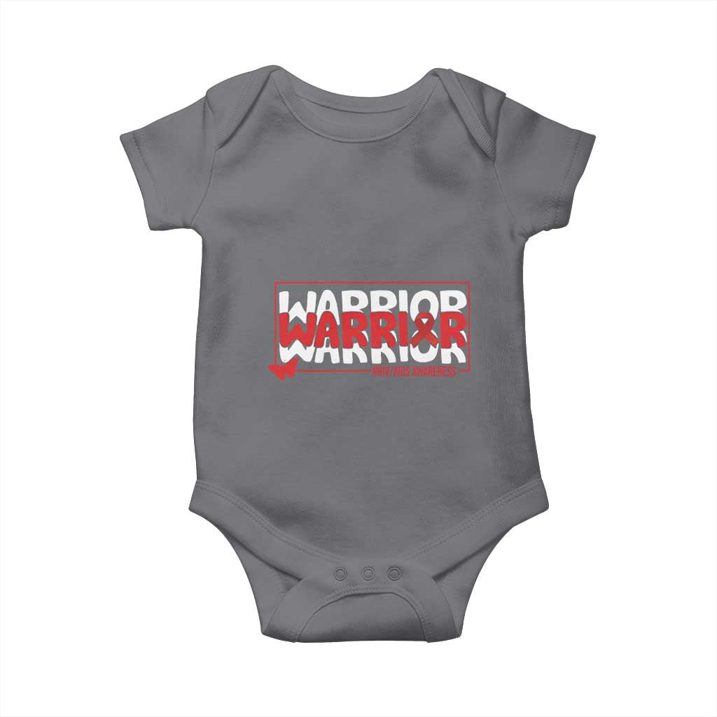 HIV Awareness Warrior Baby Onesie Red Ribbon Fighter Gift TS12 Charcoal Print Your Wear