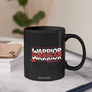 HIV Awareness Warrior Coffee Mug Red Ribbon Fighter Gift TS12 Print Your Wear