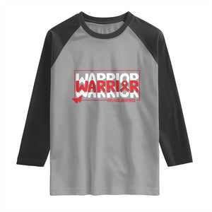 HIV Awareness Warrior Raglan Shirt Red Ribbon Fighter Gift TS12 Sport Gray Black Print Your Wear