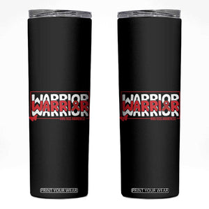 HIV Awareness Warrior Skinny Tumbler Red Ribbon Fighter Gift TS12 Black Print Your Wear