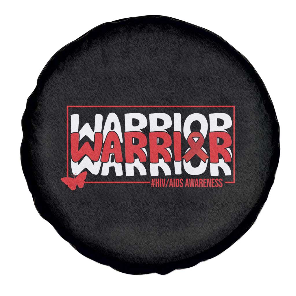 HIV Awareness Warrior Spare Tire Cover Red Ribbon Fighter Gift TS12 Print Your Wear