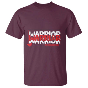 HIV Awareness Warrior T Shirt Red Ribbon Fighter Gift TS12 Maroon Print Your Wear