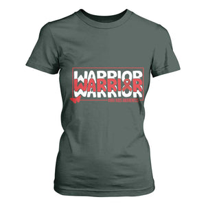 HIV Awareness Warrior T Shirt For Women Red Ribbon Fighter Gift TS12 Dark Forest Green Print Your Wear