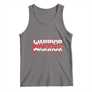 HIV Awareness Warrior Tank Top Red Ribbon Fighter Gift TS12 Deep Heather Print Your Wear
