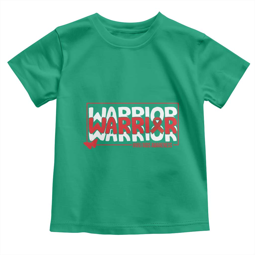 HIV Awareness Warrior Toddler T Shirt Red Ribbon Fighter Gift TS12 Irish Green Print Your Wear