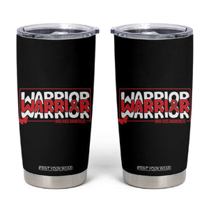 HIV Awareness Warrior Tumbler Cup Red Ribbon Fighter Gift TS12 Black Print Your Wear