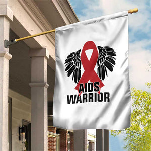 Aids Warrior Garden Flag Red Ribbon HIV Awareness Gift TS12 Print Your Wear