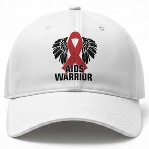 Aids Warrior Baseball Cap Red Ribbon HIV Awareness Gift TS12 Print Your Wear