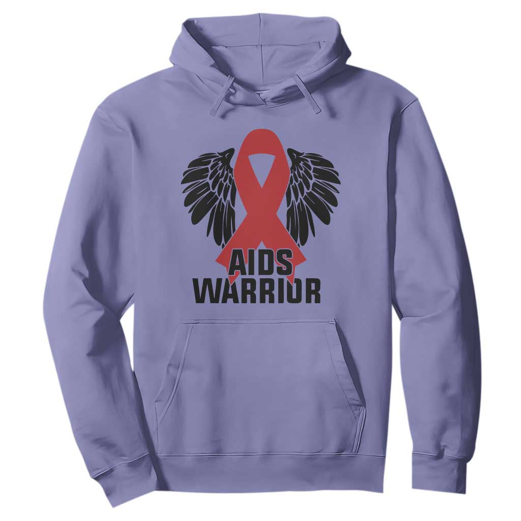 Aids Warrior Hoodie Red Ribbon HIV Awareness Gift TS12 Violet Print Your Wear