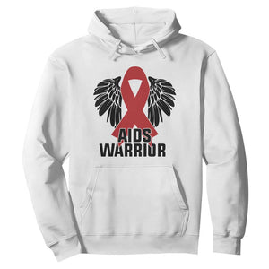 Aids Warrior Hoodie Red Ribbon HIV Awareness Gift TS12 White Print Your Wear