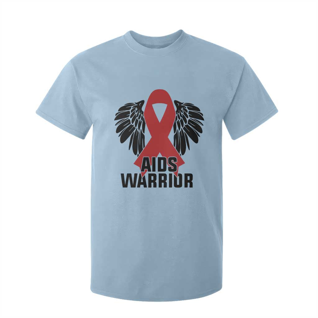 Aids Warrior T Shirt For Kid Red Ribbon HIV Awareness Gift TS12 Light Blue Print Your Wear