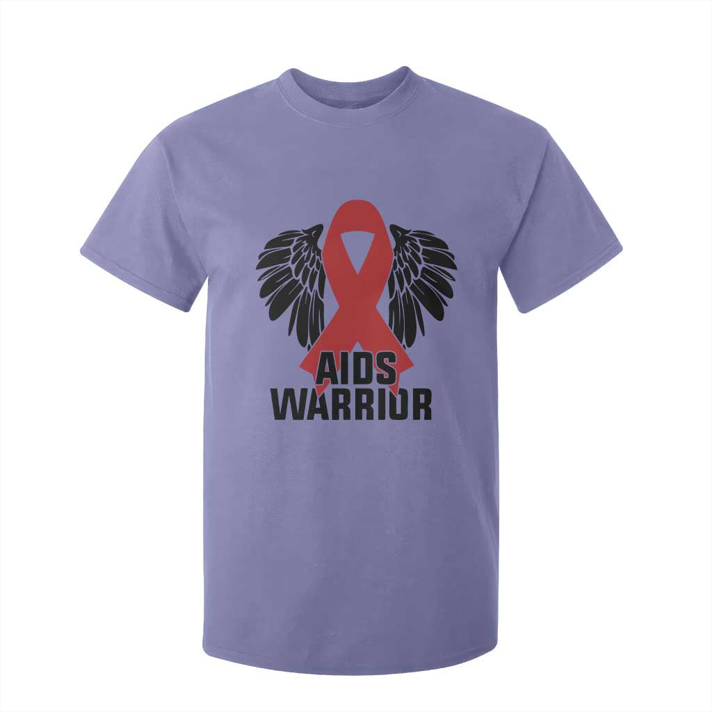 Aids Warrior T Shirt For Kid Red Ribbon HIV Awareness Gift TS12 Violet Print Your Wear