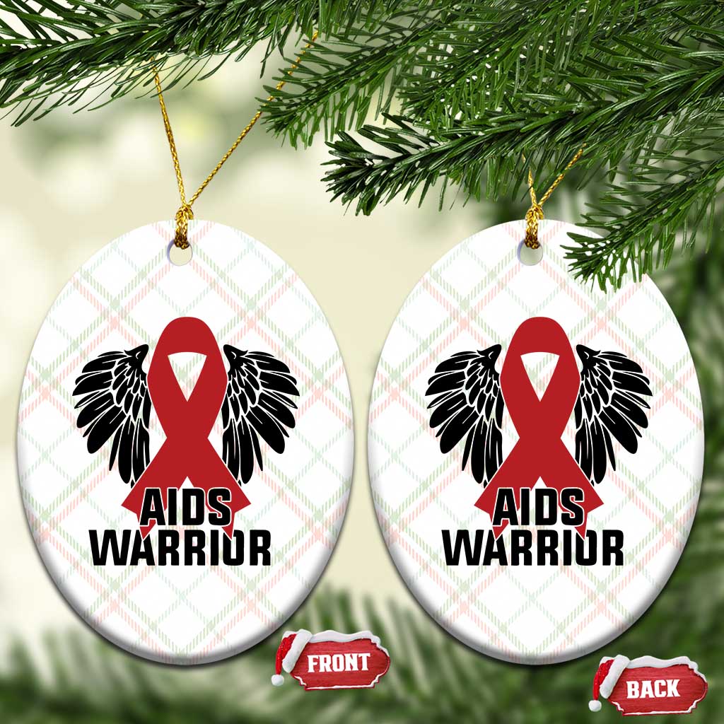 Aids Warrior Ceramic Ornament Red Ribbon HIV Awareness Gift TS12 Print Your Wear