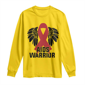 Aids Warrior Long Sleeve Shirt Red Ribbon HIV Awareness Gift TS12 Daisy Print Your Wear