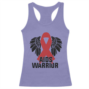 Aids Warrior Racerback Tank Top Red Ribbon HIV Awareness Gift TS12 Violet Print Your Wear