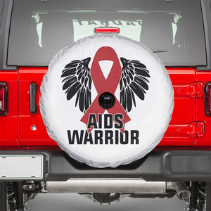 Aids Warrior Spare Tire Cover Red Ribbon HIV Awareness Gift TS12 White Print Your Wear