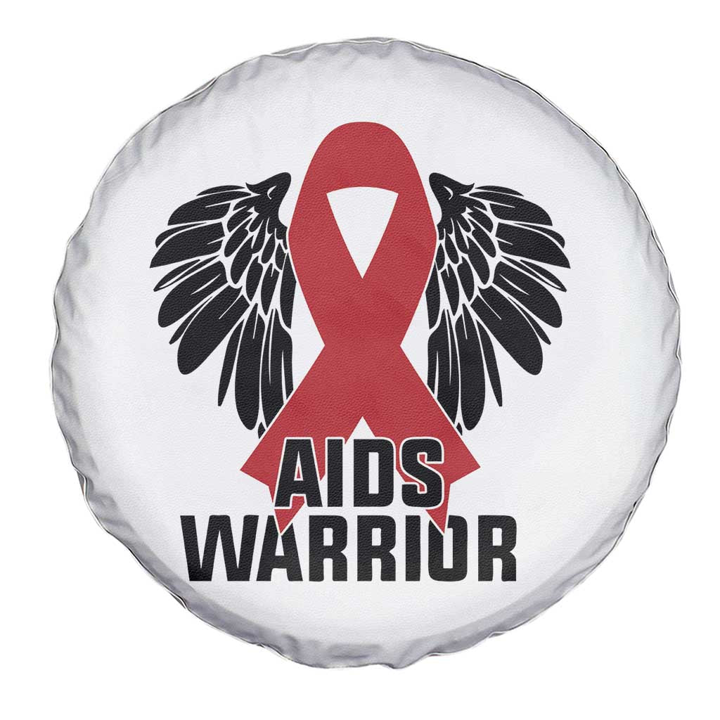 Aids Warrior Spare Tire Cover Red Ribbon HIV Awareness Gift TS12 Print Your Wear