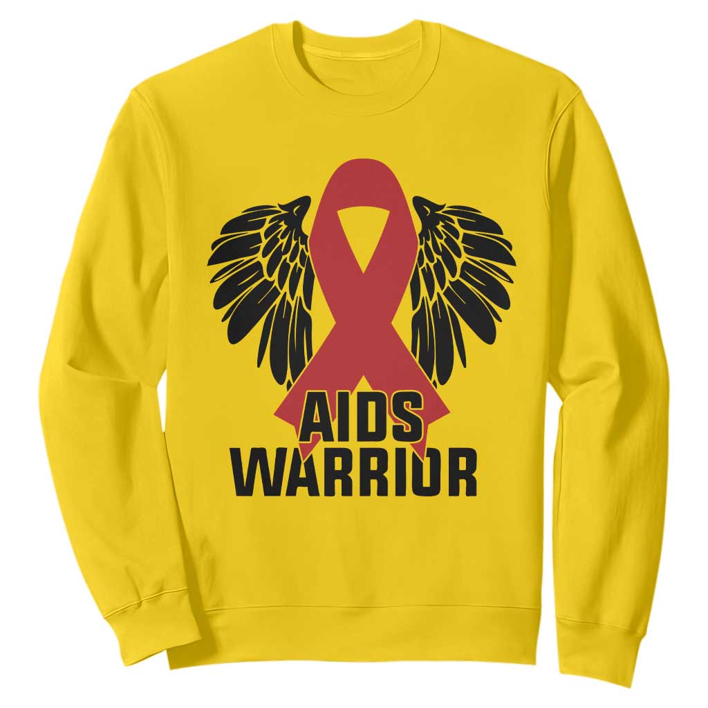 Aids Warrior Sweatshirt Red Ribbon HIV Awareness Gift TS12 Daisy Print Your Wear