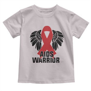 Aids Warrior Toddler T Shirt Red Ribbon HIV Awareness Gift TS12 Ice Gray Print Your Wear
