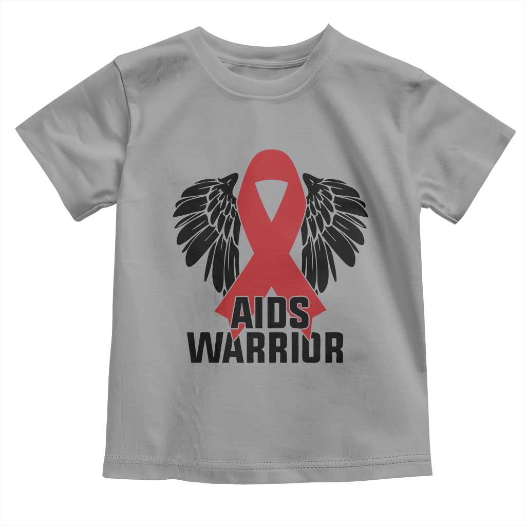 Aids Warrior Toddler T Shirt Red Ribbon HIV Awareness Gift TS12 Sport Gray Print Your Wear