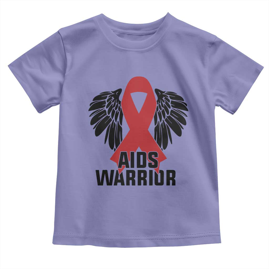 Aids Warrior Toddler T Shirt Red Ribbon HIV Awareness Gift TS12 Violet Print Your Wear