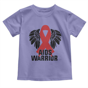 Aids Warrior Toddler T Shirt Red Ribbon HIV Awareness Gift TS12 Violet Print Your Wear