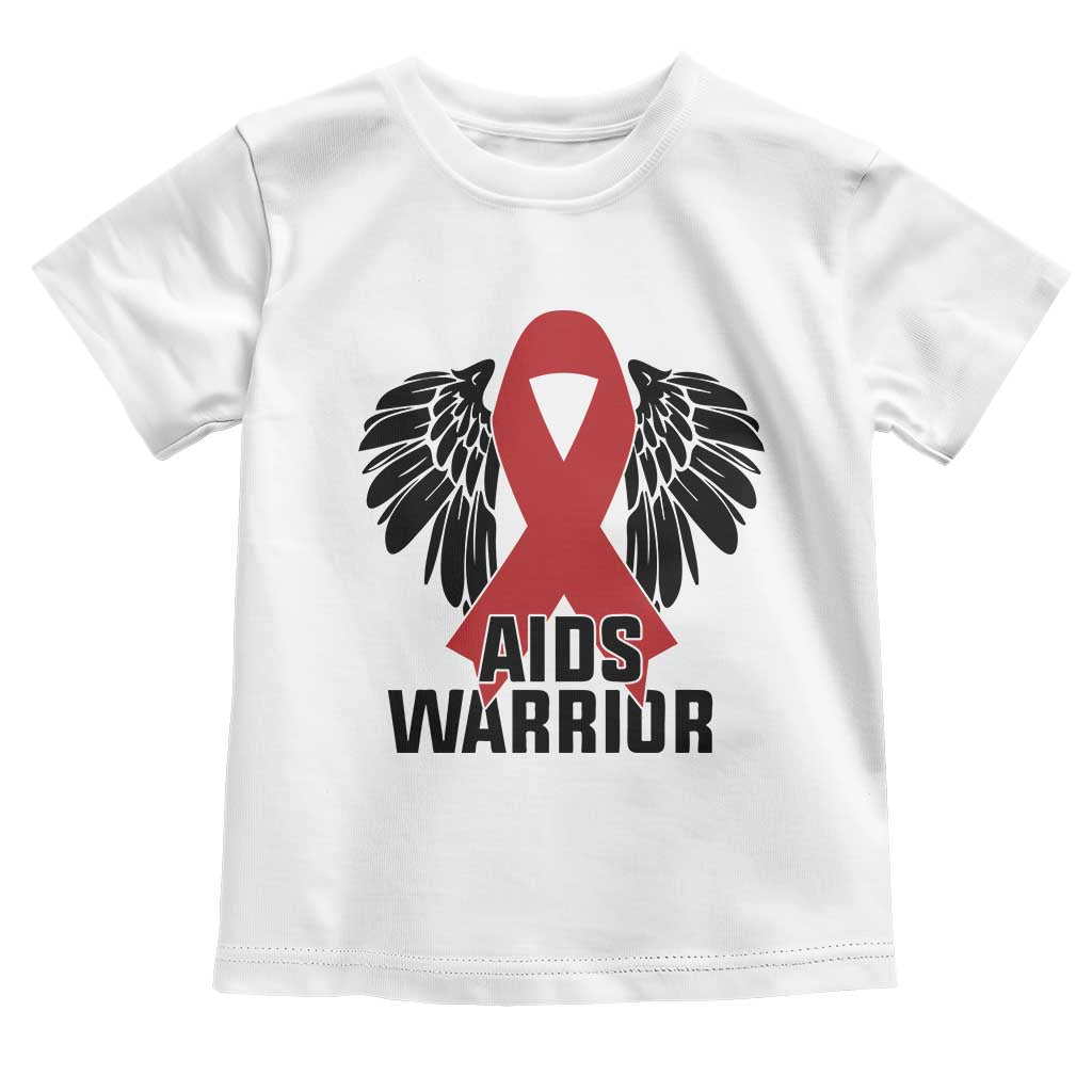 Aids Warrior Toddler T Shirt Red Ribbon HIV Awareness Gift TS12 White Print Your Wear