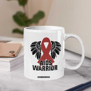 Aids Warrior Coffee Mug Red Ribbon HIV Awareness Gift TS12 Print Your Wear