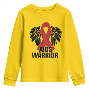 Aids Warrior Youth Sweatshirt Red Ribbon HIV Awareness Gift TS12 Daisy Print Your Wear