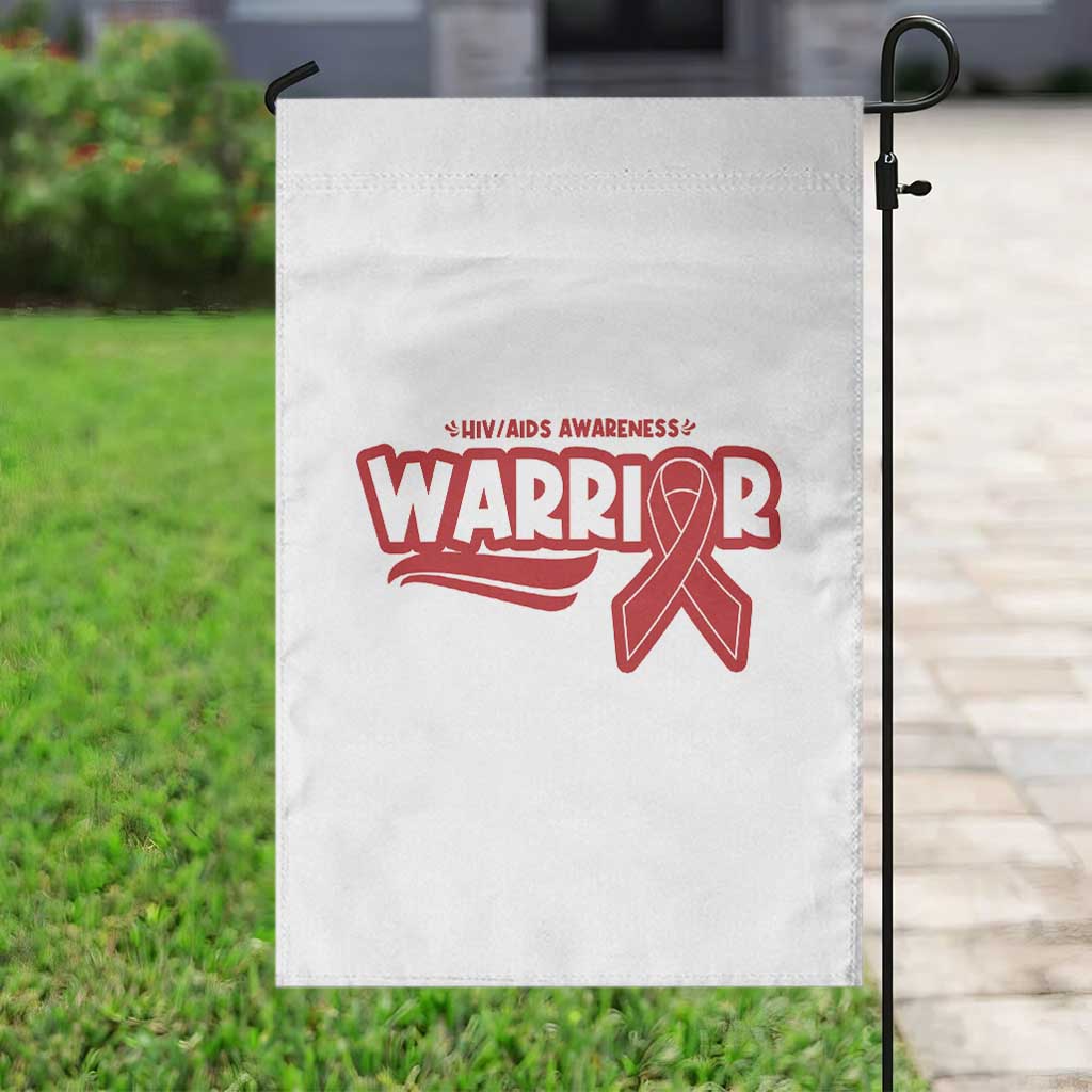 HIV Awareness Warrior Garden Flag Red Ribbon Support Gift TS12 Print Your Wear