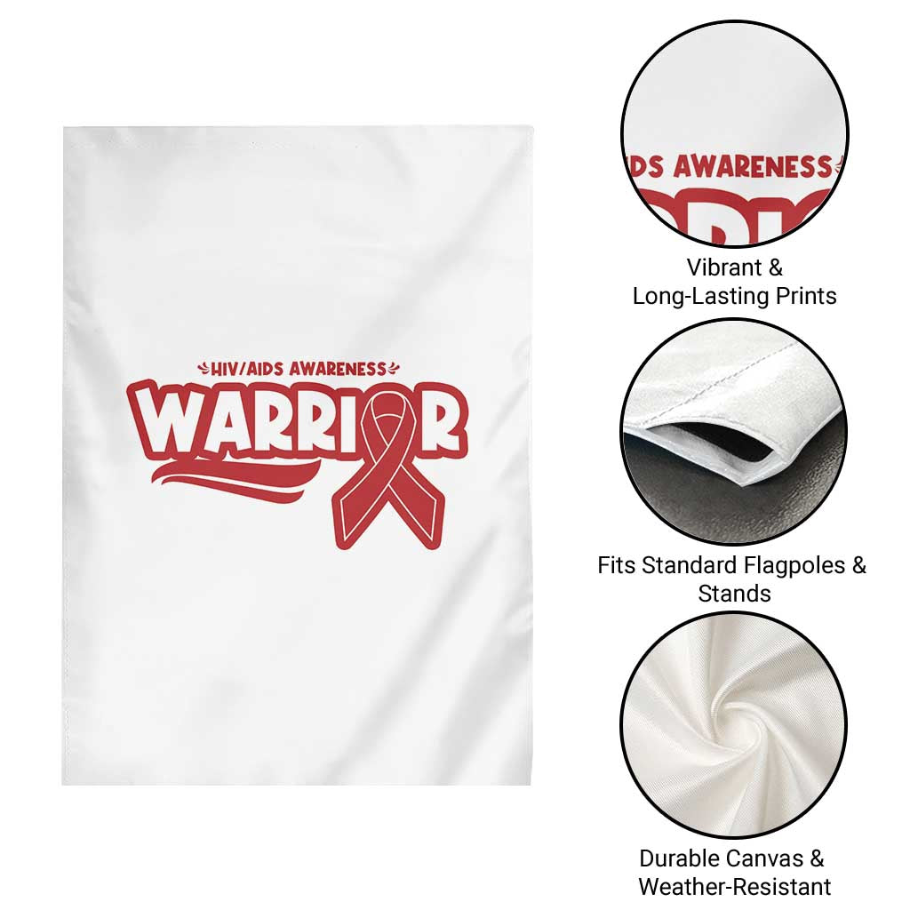 HIV Awareness Warrior Garden Flag Red Ribbon Support Gift TS12 Print Your Wear