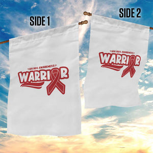 HIV Awareness Warrior Garden Flag Red Ribbon Support Gift TS12 Print Your Wear