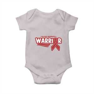 HIV Awareness Warrior Baby Onesie Red Ribbon Support Gift TS12 Ice Gray Print Your Wear
