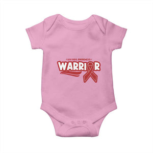 HIV Awareness Warrior Baby Onesie Red Ribbon Support Gift TS12 Light Pink Print Your Wear
