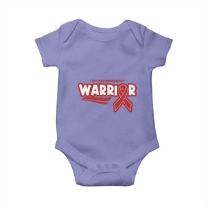 HIV Awareness Warrior Baby Onesie Red Ribbon Support Gift TS12 Violet Print Your Wear
