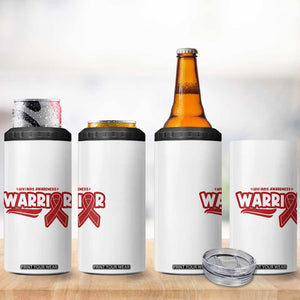HIV Awareness Warrior 4 in 1 Can Cooler Tumbler Red Ribbon Support Gift TS12 Print Your Wear