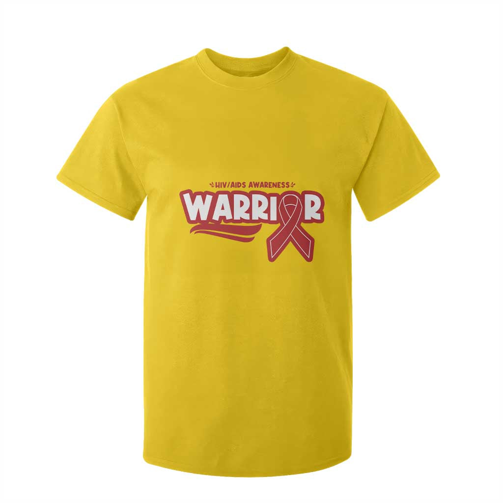 HIV Awareness Warrior T Shirt For Kid Red Ribbon Support Gift TS12 Daisy Print Your Wear
