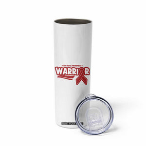 HIV Awareness Warrior Skinny Tumbler Red Ribbon Support Gift TS12 Print Your Wear