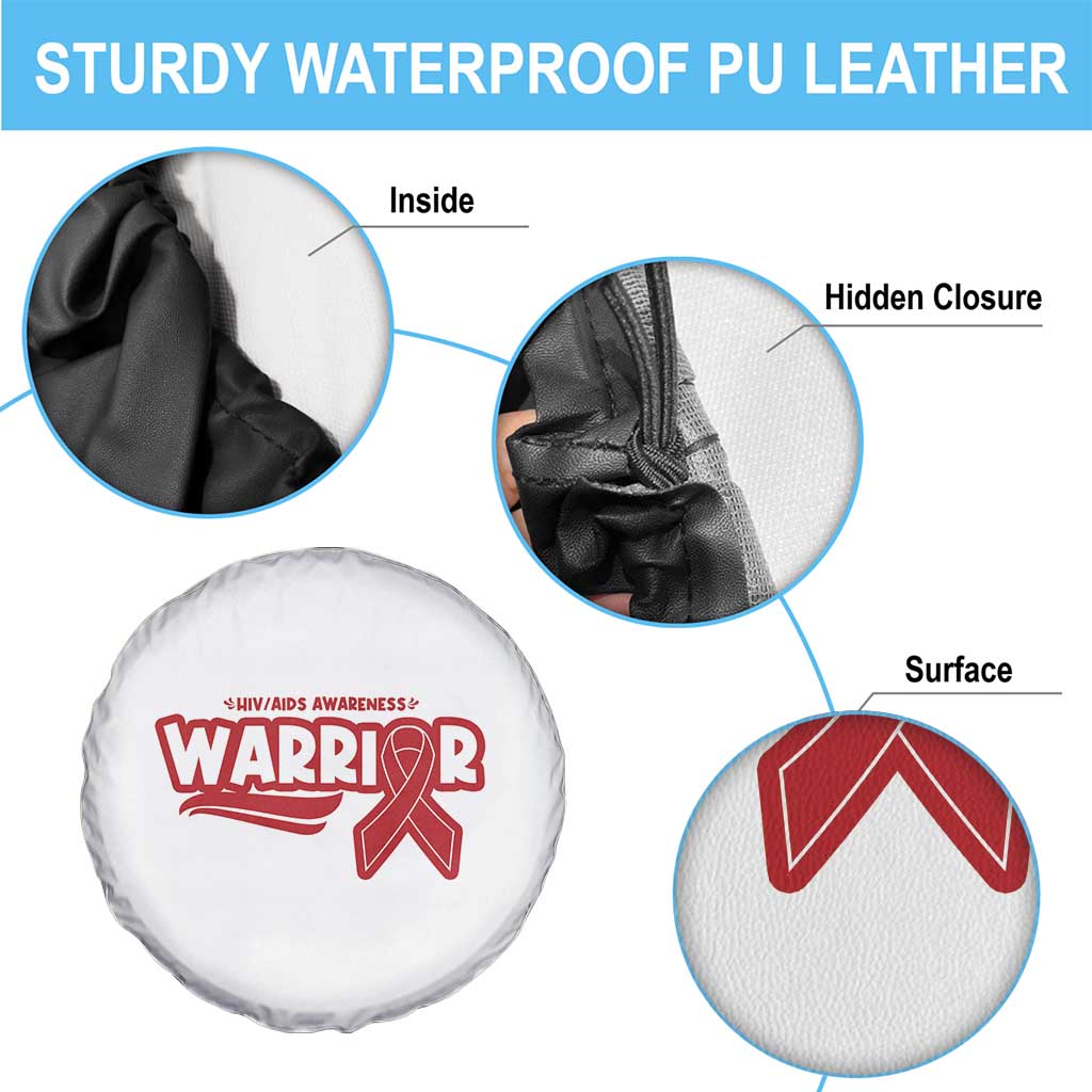 HIV Awareness Warrior Spare Tire Cover Red Ribbon Support Gift TS12 Print Your Wear