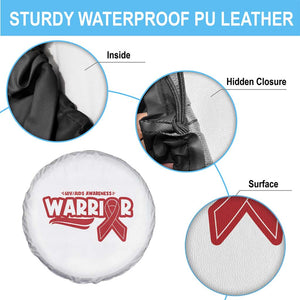 HIV Awareness Warrior Spare Tire Cover Red Ribbon Support Gift TS12 Print Your Wear