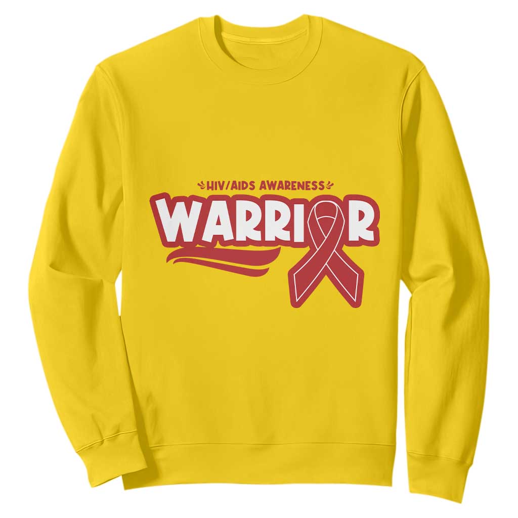 HIV Awareness Warrior Sweatshirt Red Ribbon Support Gift TS12 Daisy Print Your Wear