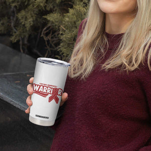 HIV Awareness Warrior Tumbler Cup Red Ribbon Support Gift TS12 Print Your Wear