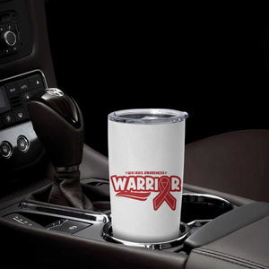 HIV Awareness Warrior Tumbler Cup Red Ribbon Support Gift TS12 Print Your Wear