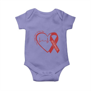 Never Forget World AIDS Day Baby Onesie Red Ribbon HIV Awareness Gift TS12 Violet Print Your Wear