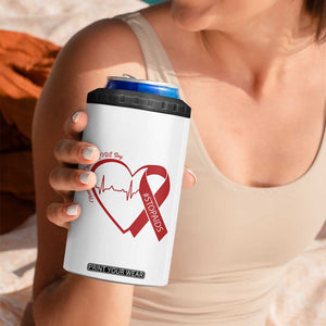 Never Forget World AIDS Day 4 in 1 Can Cooler Tumbler Red Ribbon HIV Awareness Gift TS12 Print Your Wear