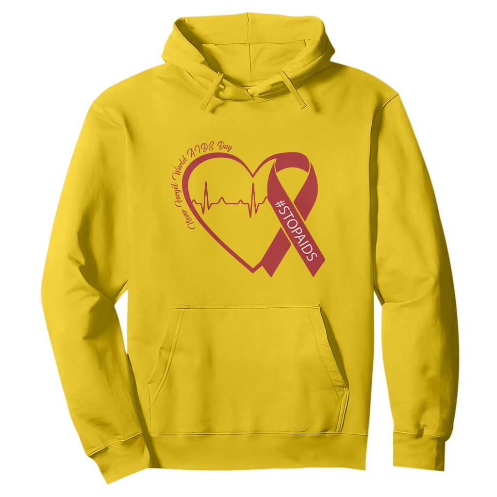 Never Forget World AIDS Day Hoodie Red Ribbon HIV Awareness Gift TS12 Daisy Print Your Wear